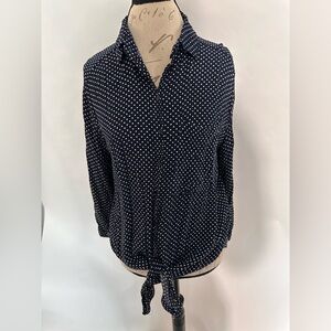 Vixbe Thompkins Tie-Front Top